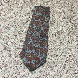 Oscar De La Renta Paisley Print Mens Silk Neck Tie
